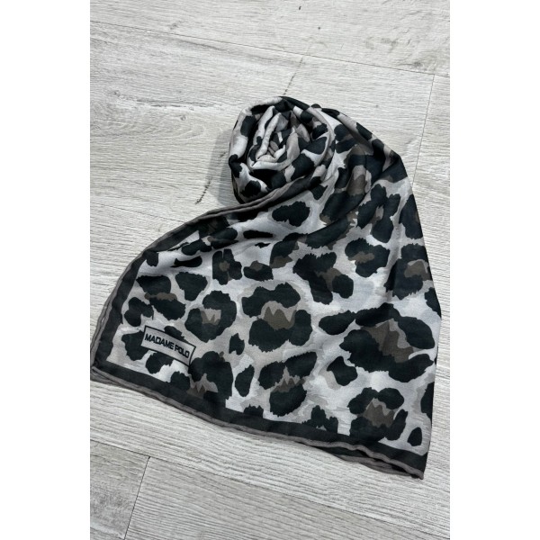 Dijital Soft Leopar Eşarp 01SV